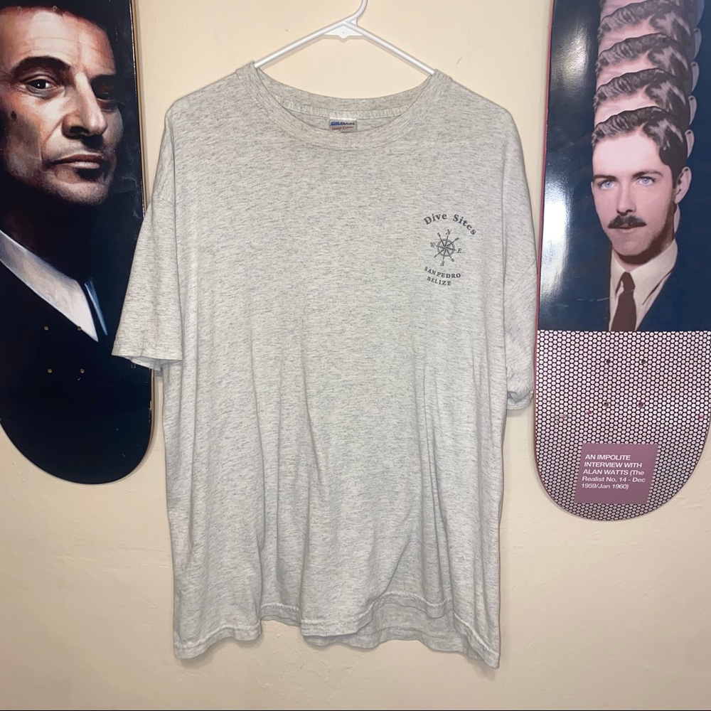 Vintage San Pedro, Belize Dive Spots Map Tee